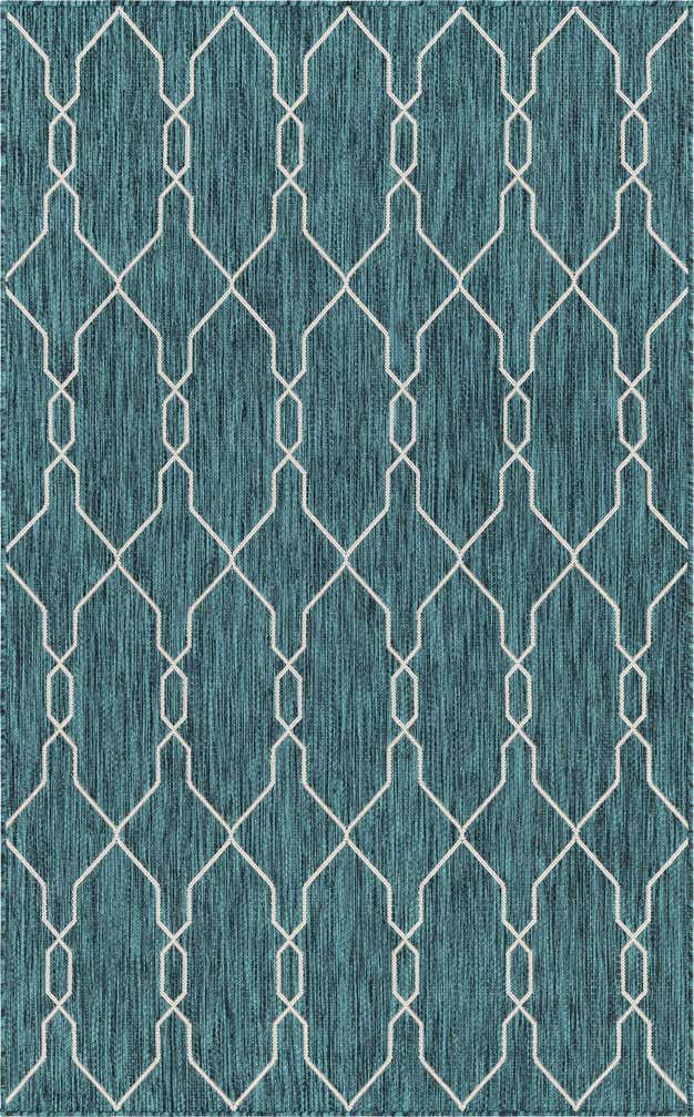 5' 3 x 8' Easy-Clean Lattice Indoor / Outdoor Rug