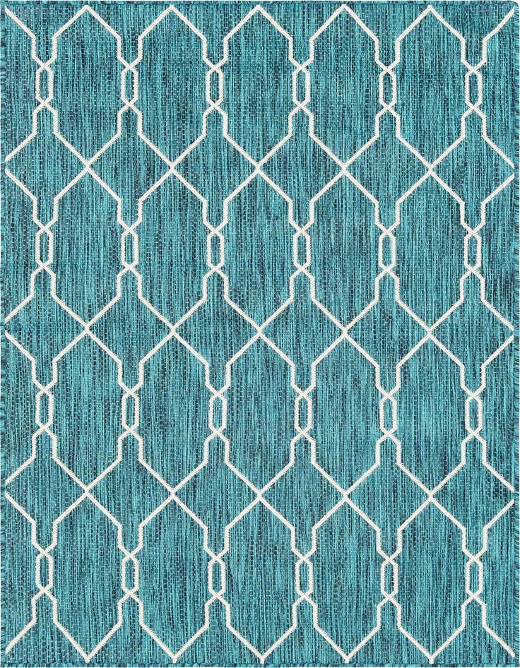 Detail image of 4' x 6' Easy-Clean Lattice Indoor / Outdoor Rug