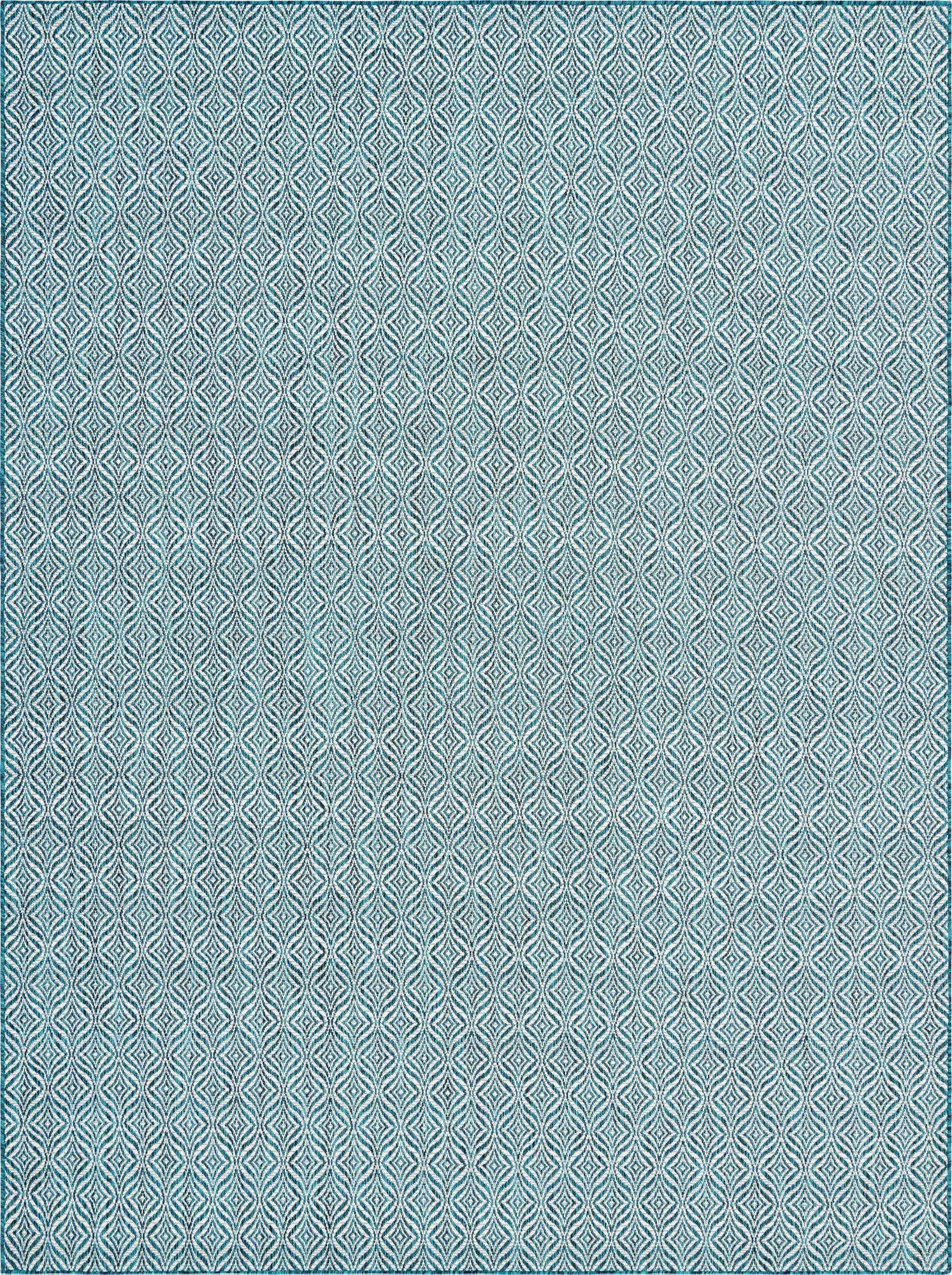 9' x 12' 2 Easy-Clean Lattice Indoor / Outdoor Rug