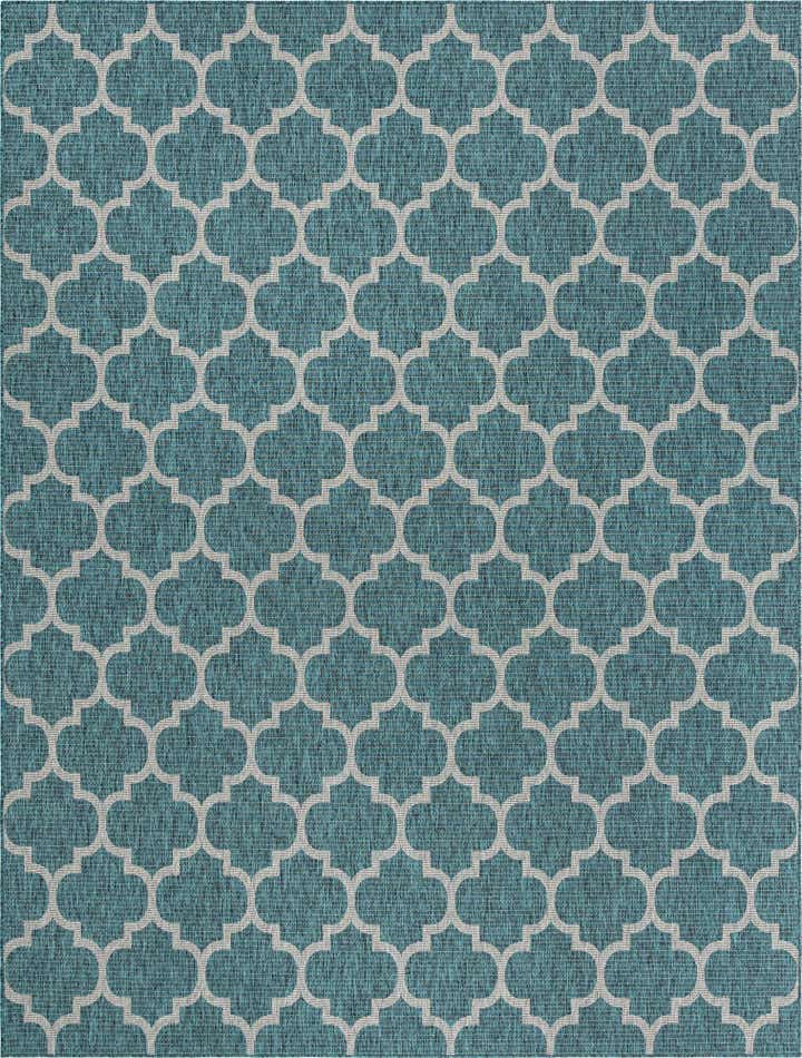 10' x 13' Easy-Clean Lattice Indoor / Outdoor Rug