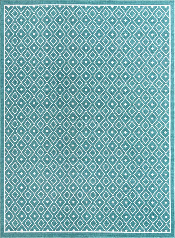 9' x 12' Easy-Clean Lattice Indoor / Outdoor Rug