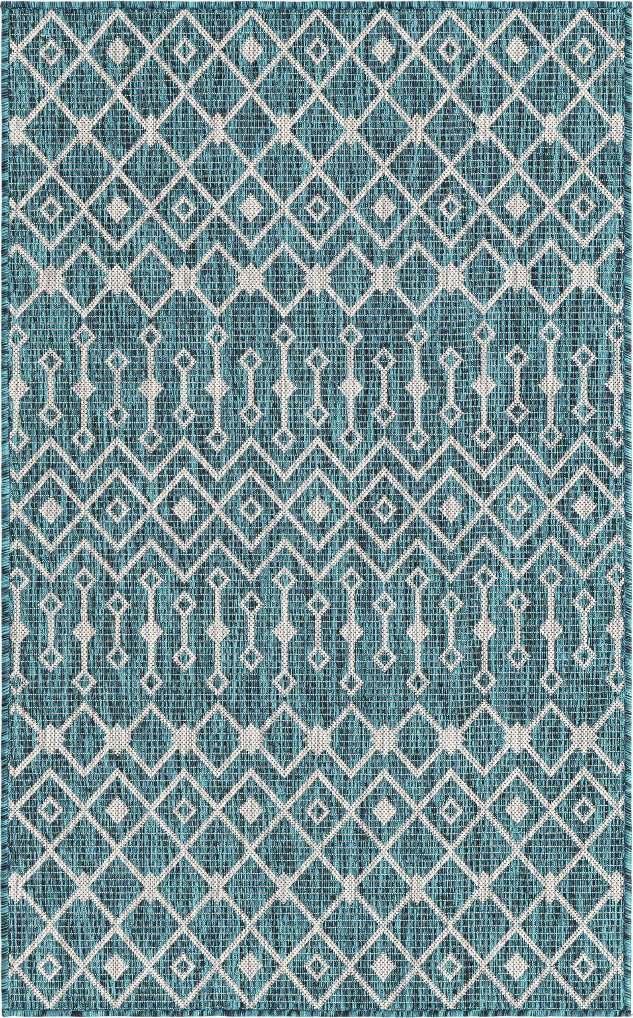3' x 5' 3 Easy-Clean Lattice Indoor / Outdoor Rug