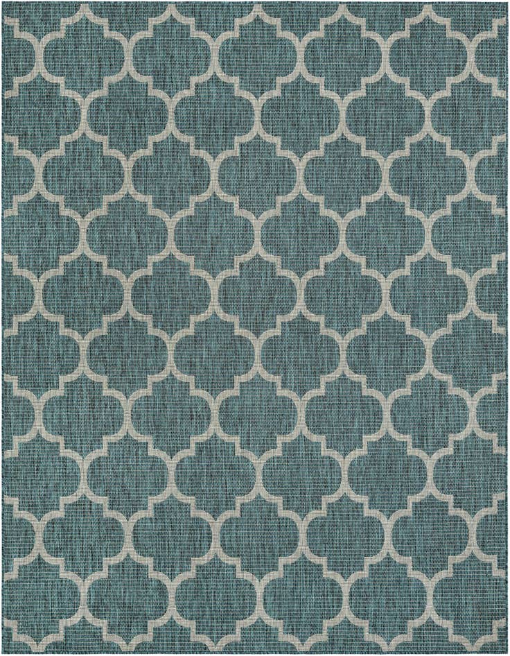 Detail image of 7' 10 x 10' Easy-Clean Lattice Indoor / Outdoor Rug