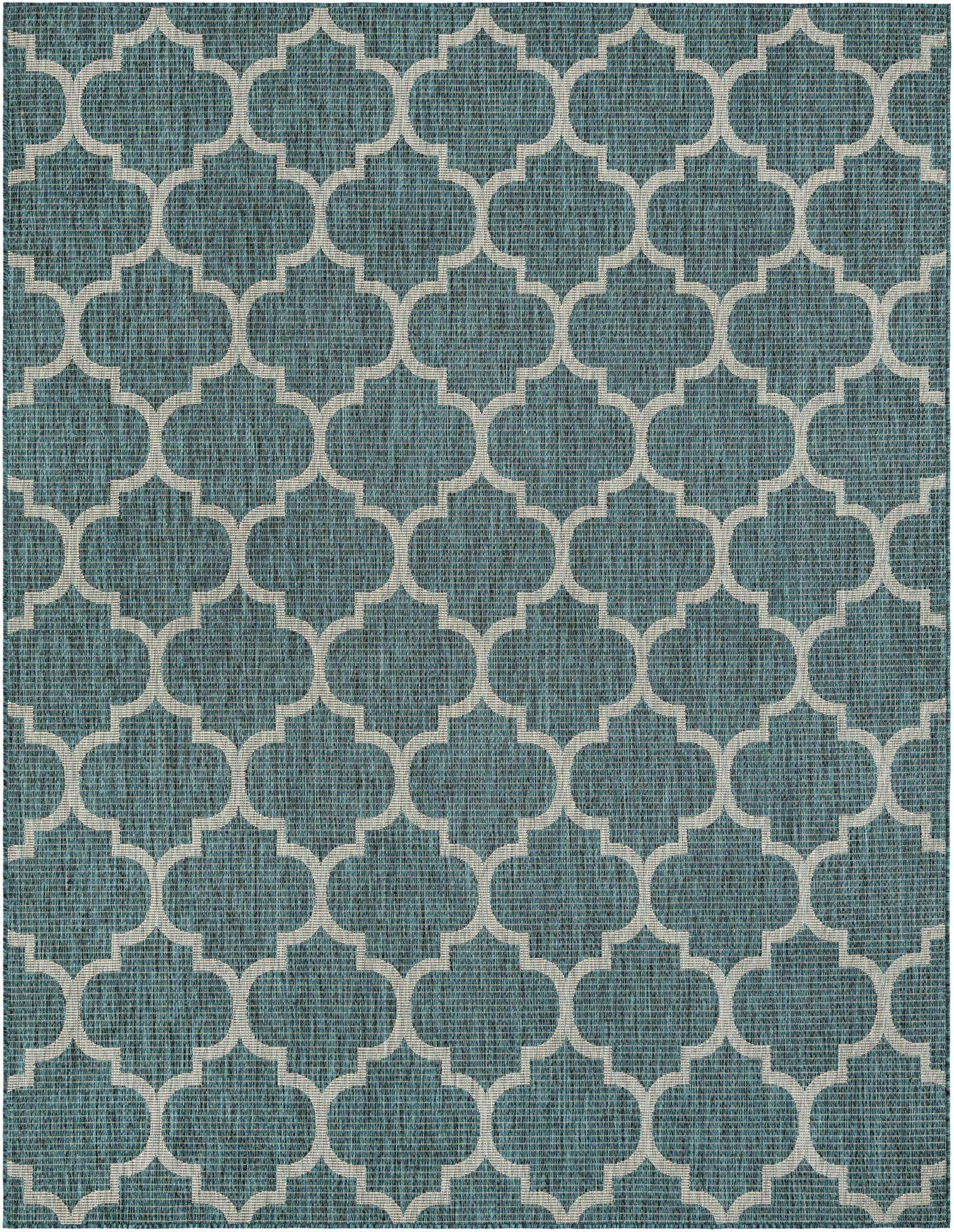 7' 10 x 10' Easy-Clean Lattice Indoor / Outdoor Rug