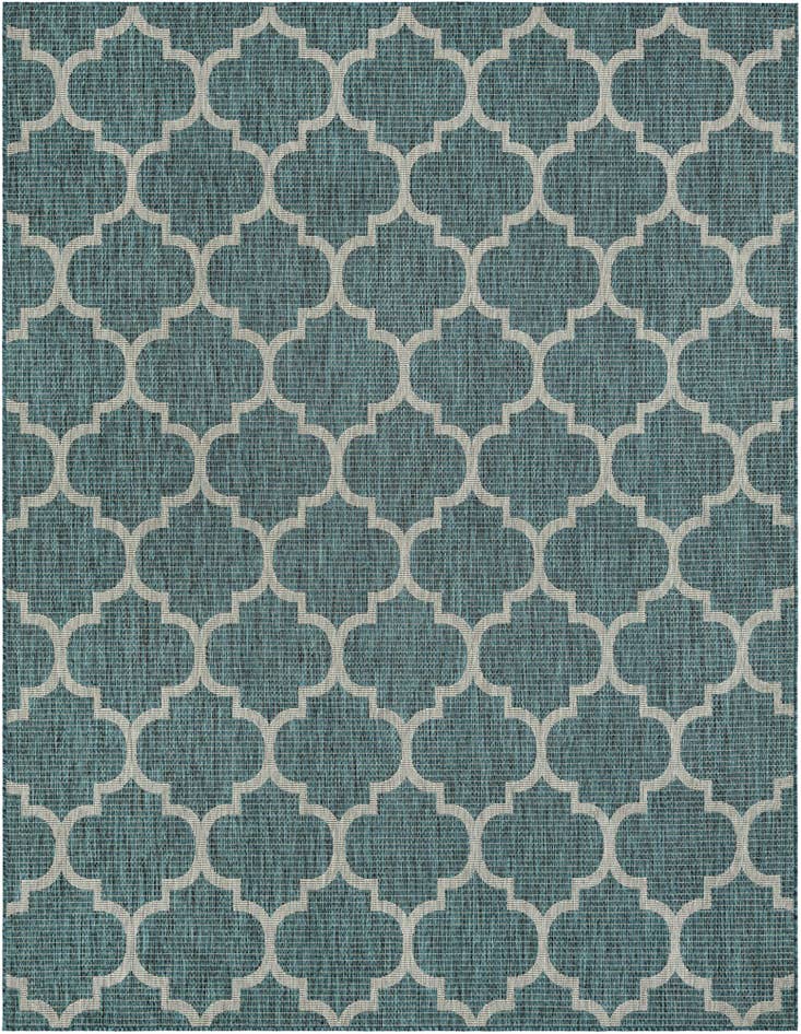 Detail image of 7' 10 x 10' Easy-Clean Lattice Indoor / Outdoor Rug