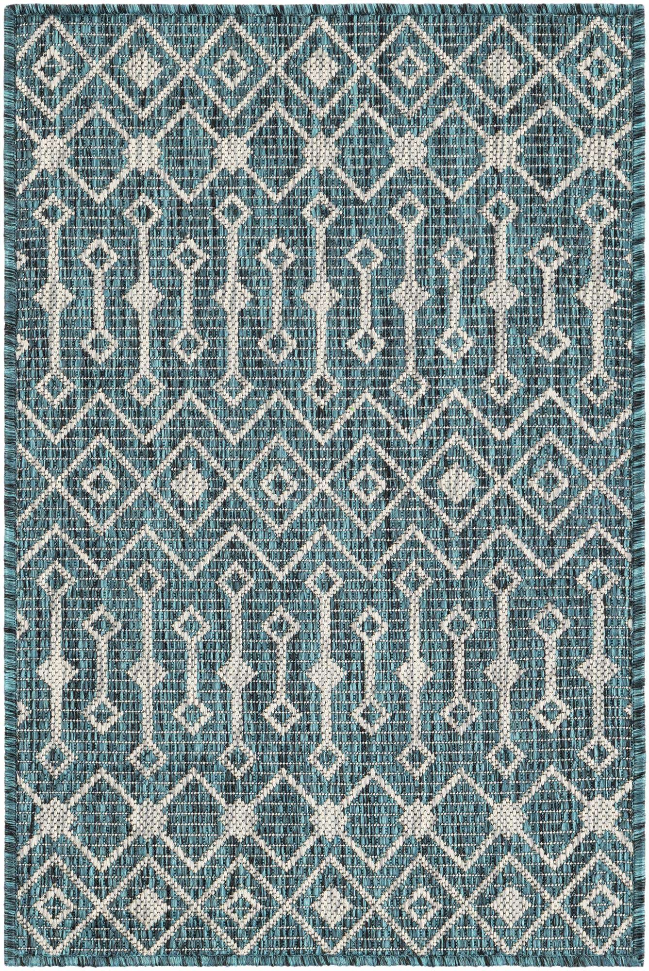 2' x 3' Easy-Clean Lattice Indoor / Outdoor Rug