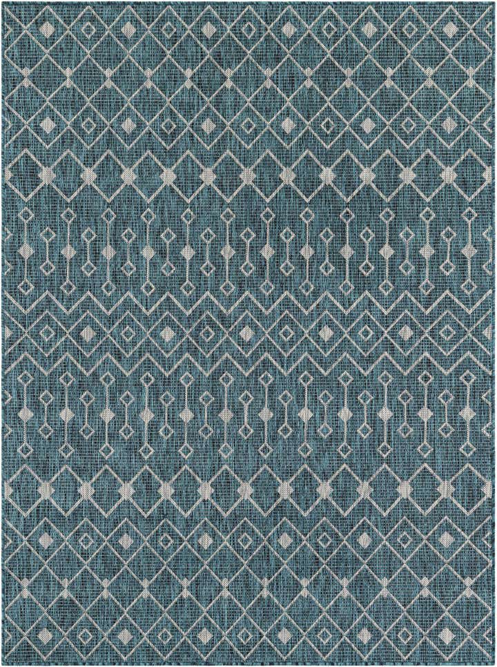 5' 3 x 7' Easy-Clean Lattice Indoor / Outdoor Rug