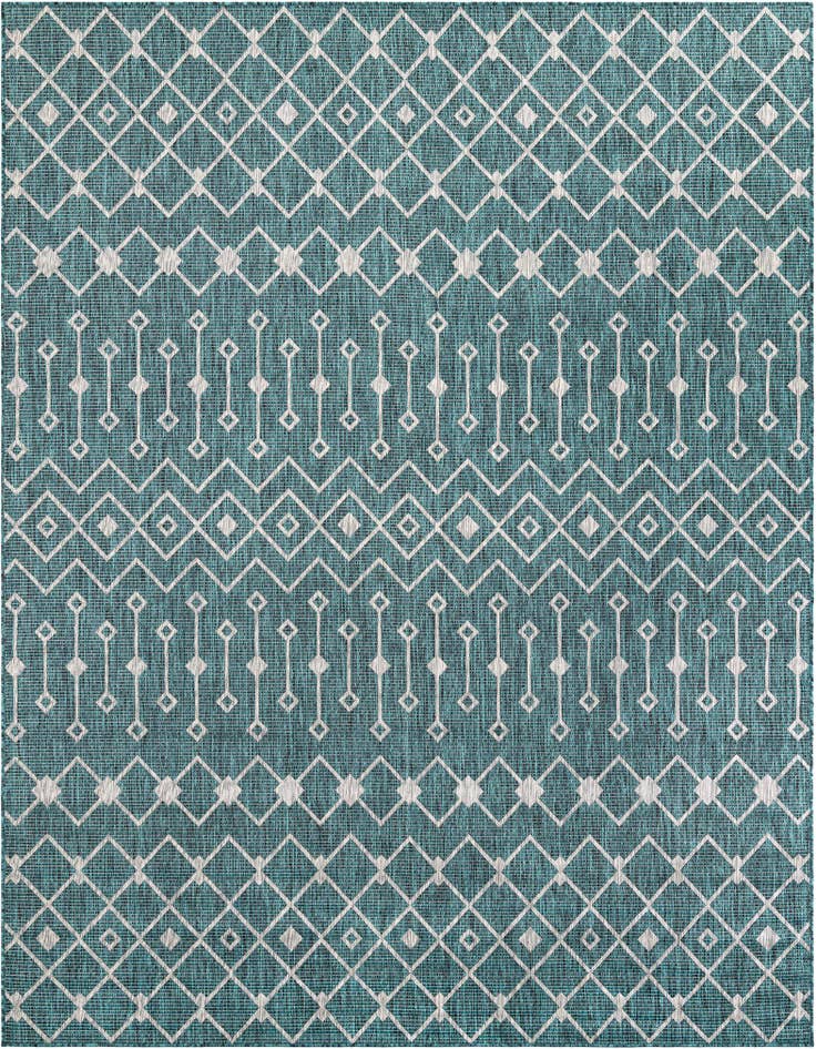 Detail image of 7' 10 x 10' Easy-Clean Lattice Indoor / Outdoor Rug