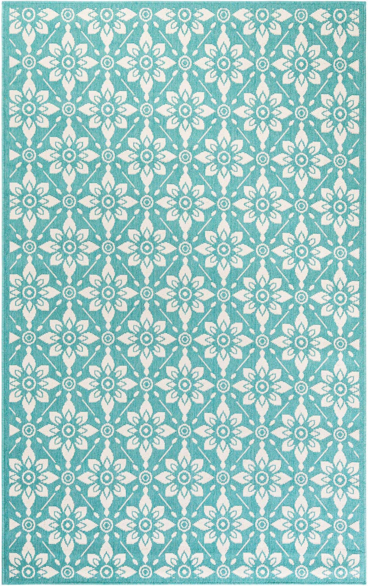 5' x 8' Easy-Clean Lattice Indoor / Outdoor Rug