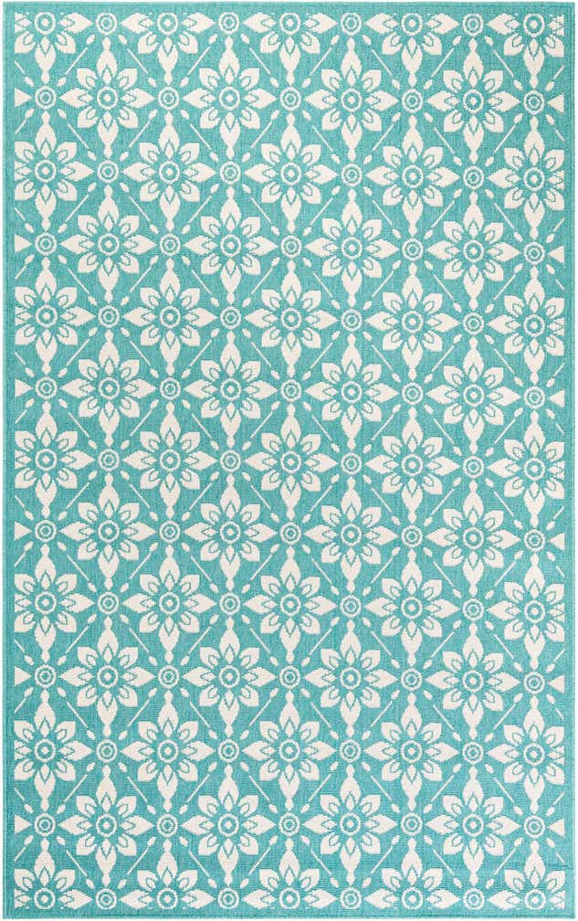 5' x 8' Easy-Clean Lattice Indoor / Outdoor Rug