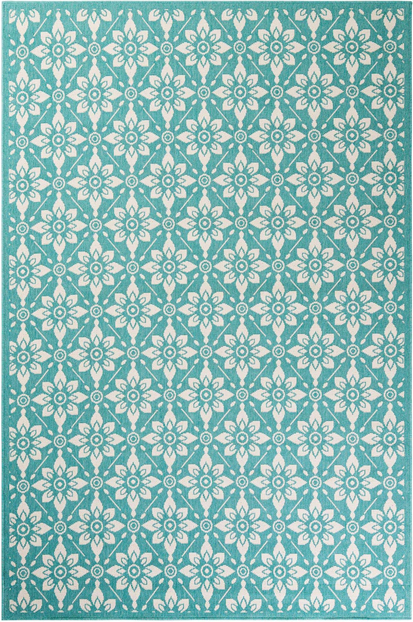 6' x 9' Easy-Clean Lattice Indoor / Outdoor Rug