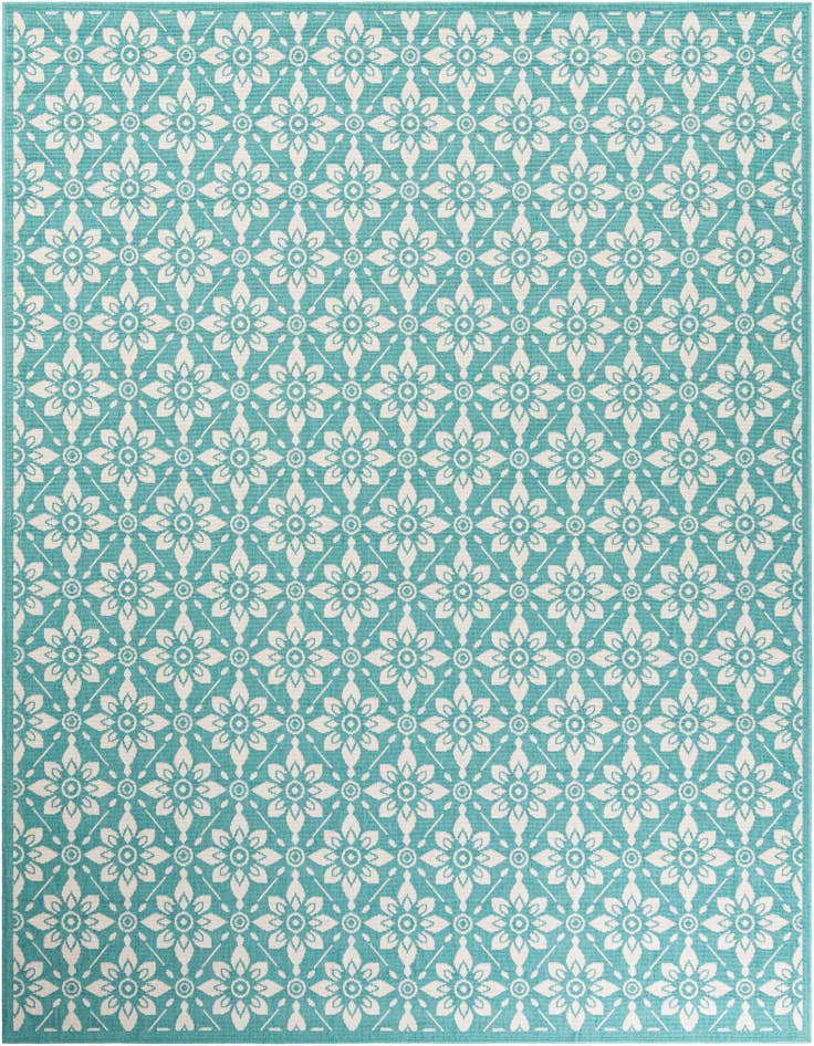 Detail image of 7' 10 x 10' Easy-Clean Lattice Indoor / Outdoor Rug