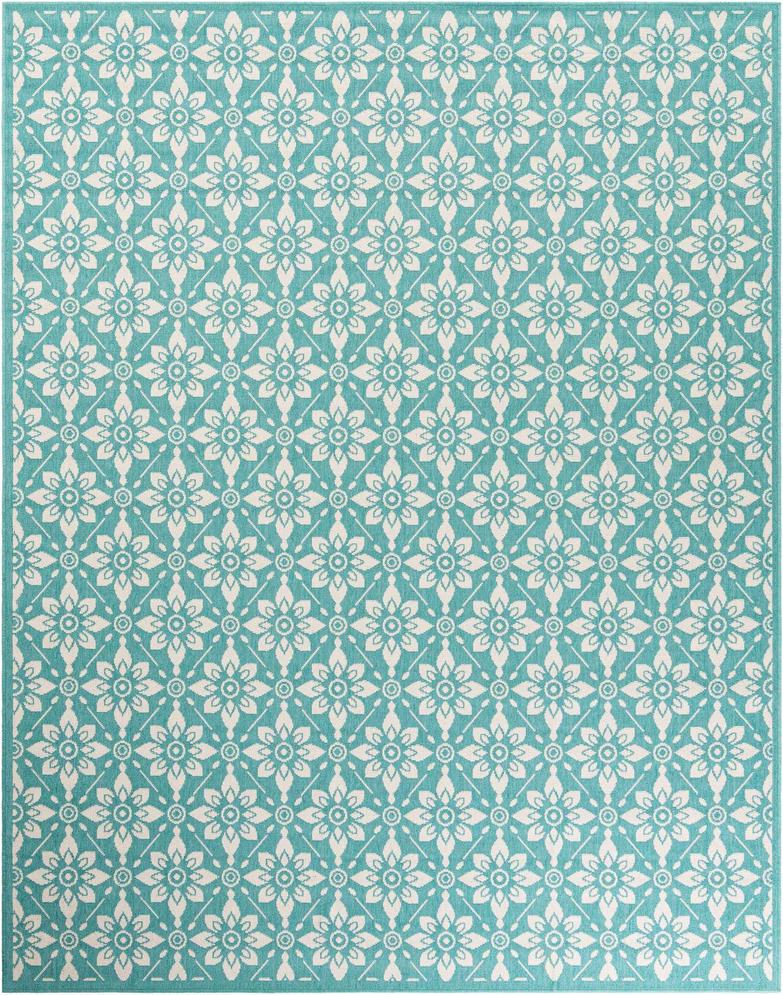 7' 10 x 10' Easy-Clean Lattice Indoor / Outdoor Rug