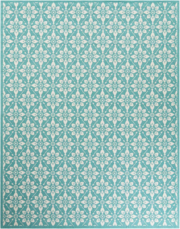 Detail image of 7' 10 x 10' Easy-Clean Lattice Indoor / Outdoor Rug