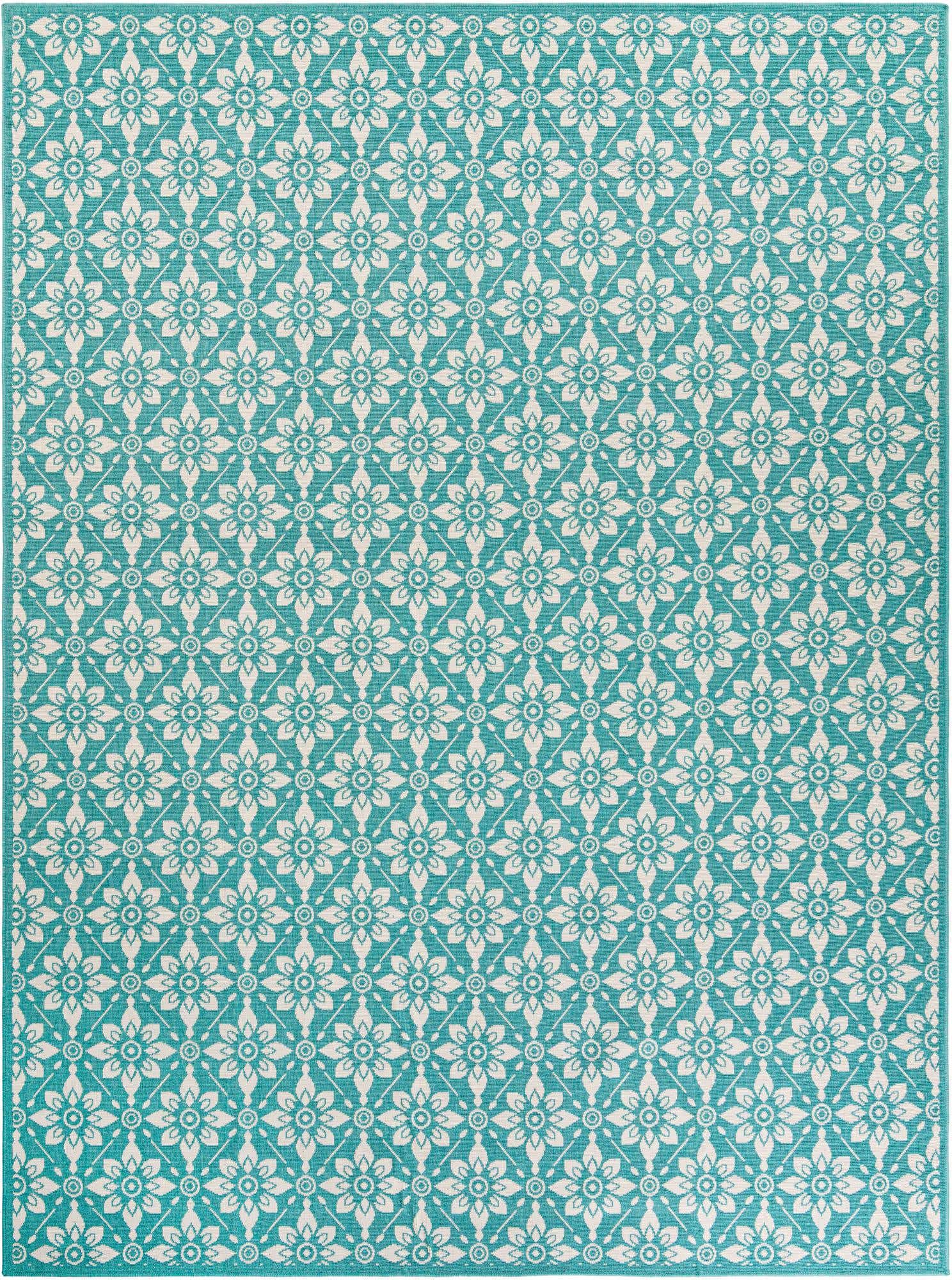 9' x 12' Easy-Clean Lattice Indoor / Outdoor Rug