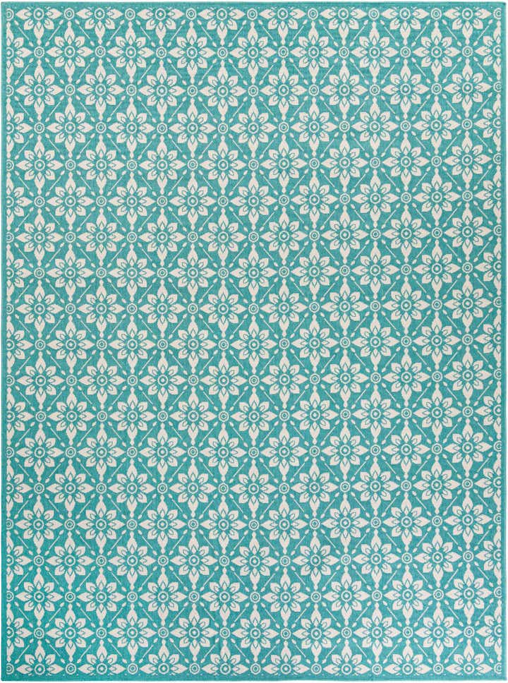 9' x 12' Easy-Clean Lattice Indoor / Outdoor Rug