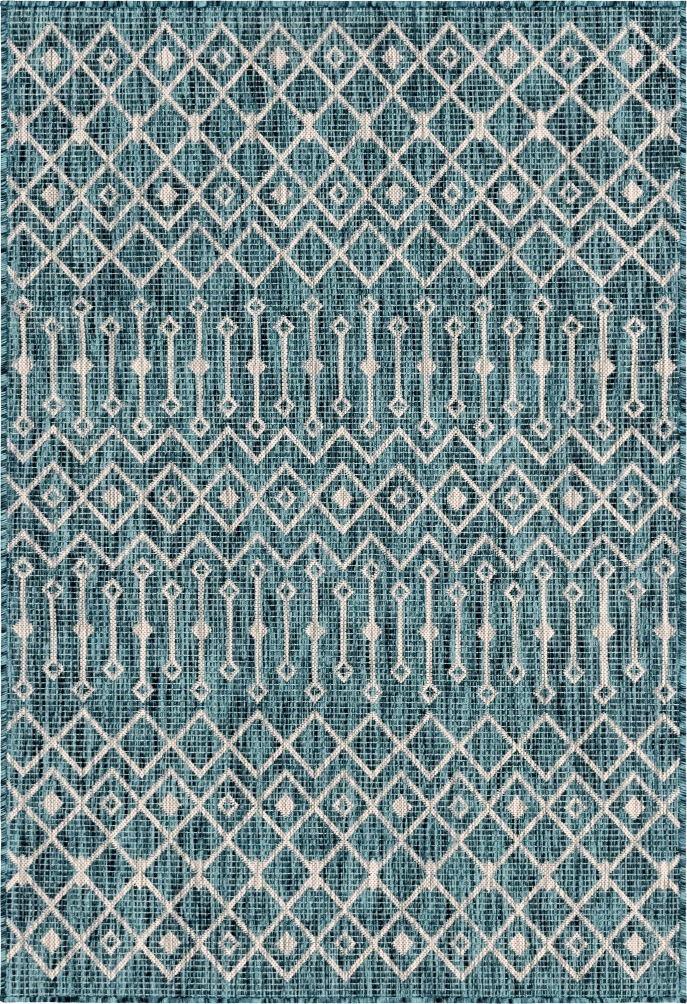 125cm x 185cm  Washable Lattice Indoor / Outdoor Rug