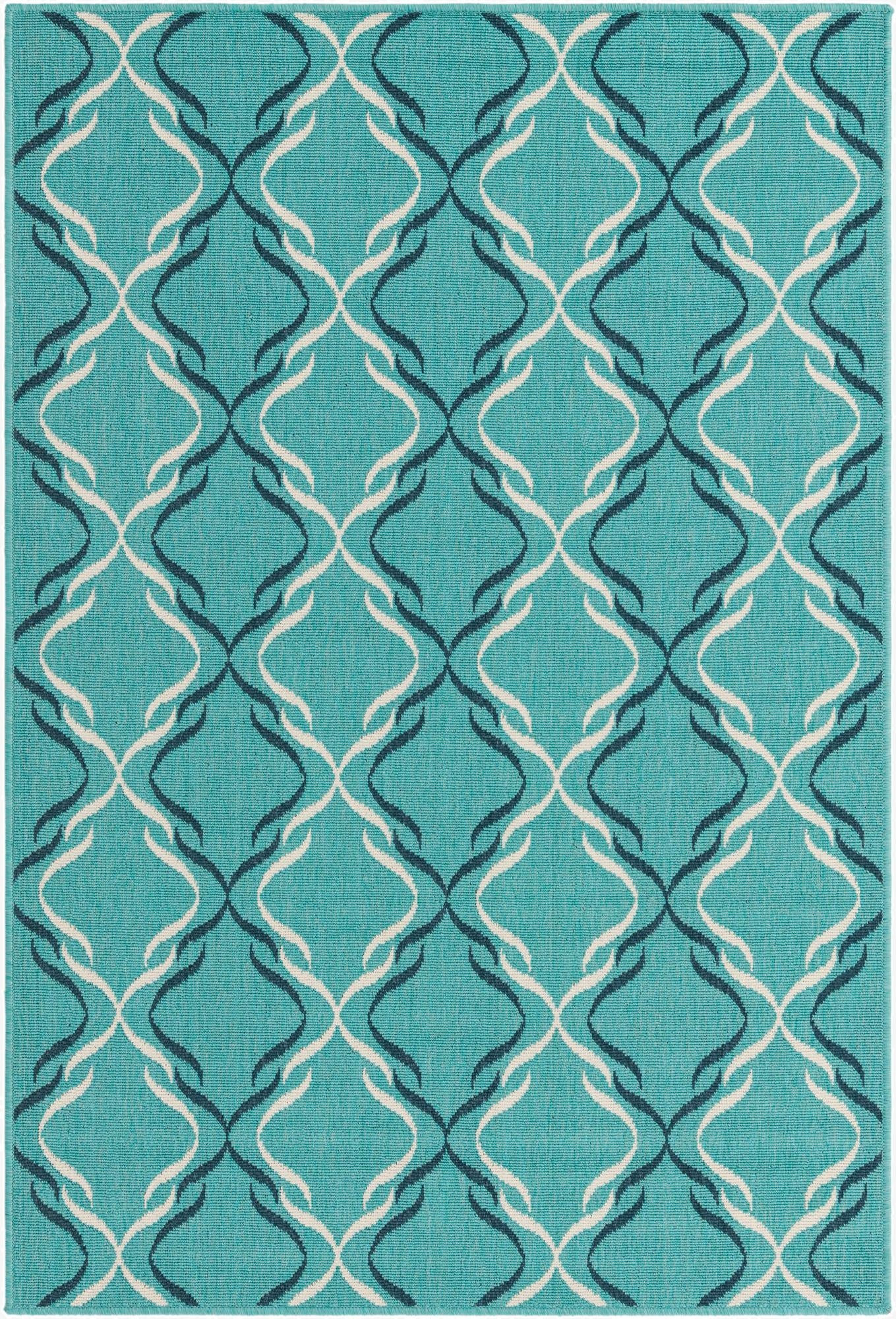 4' x 6' Washable Lattice Indoor / Outdoor Rug