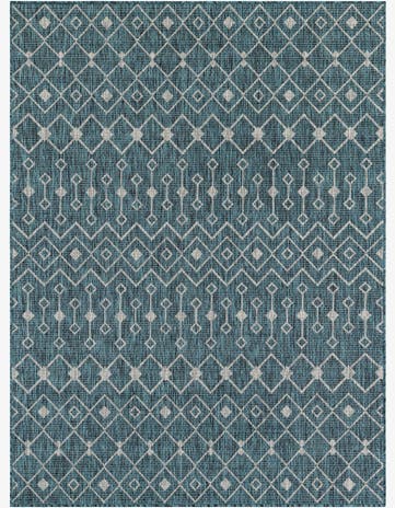 5' 3 x 7' Easy-Clean Lattice Indoor / Outdoor Rug