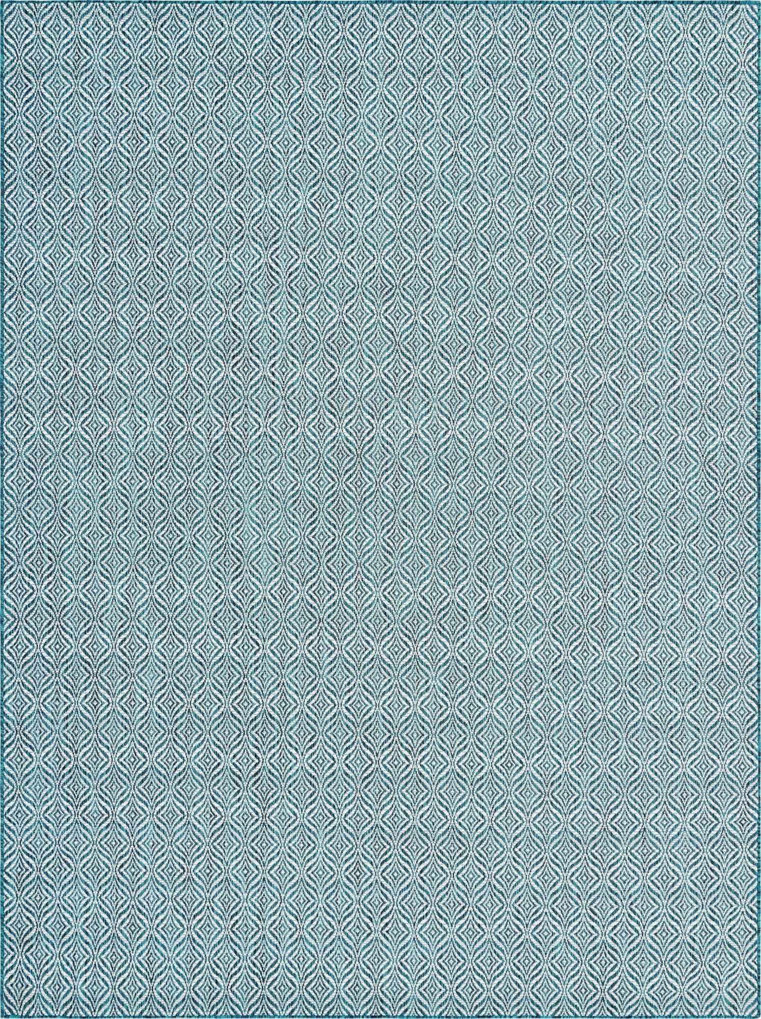 9' x 12' 2 Easy-Clean Lattice Indoor / Outdoor Rug