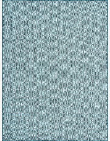 9' x 12' 2 Easy-Clean Lattice Indoor / Outdoor Rug