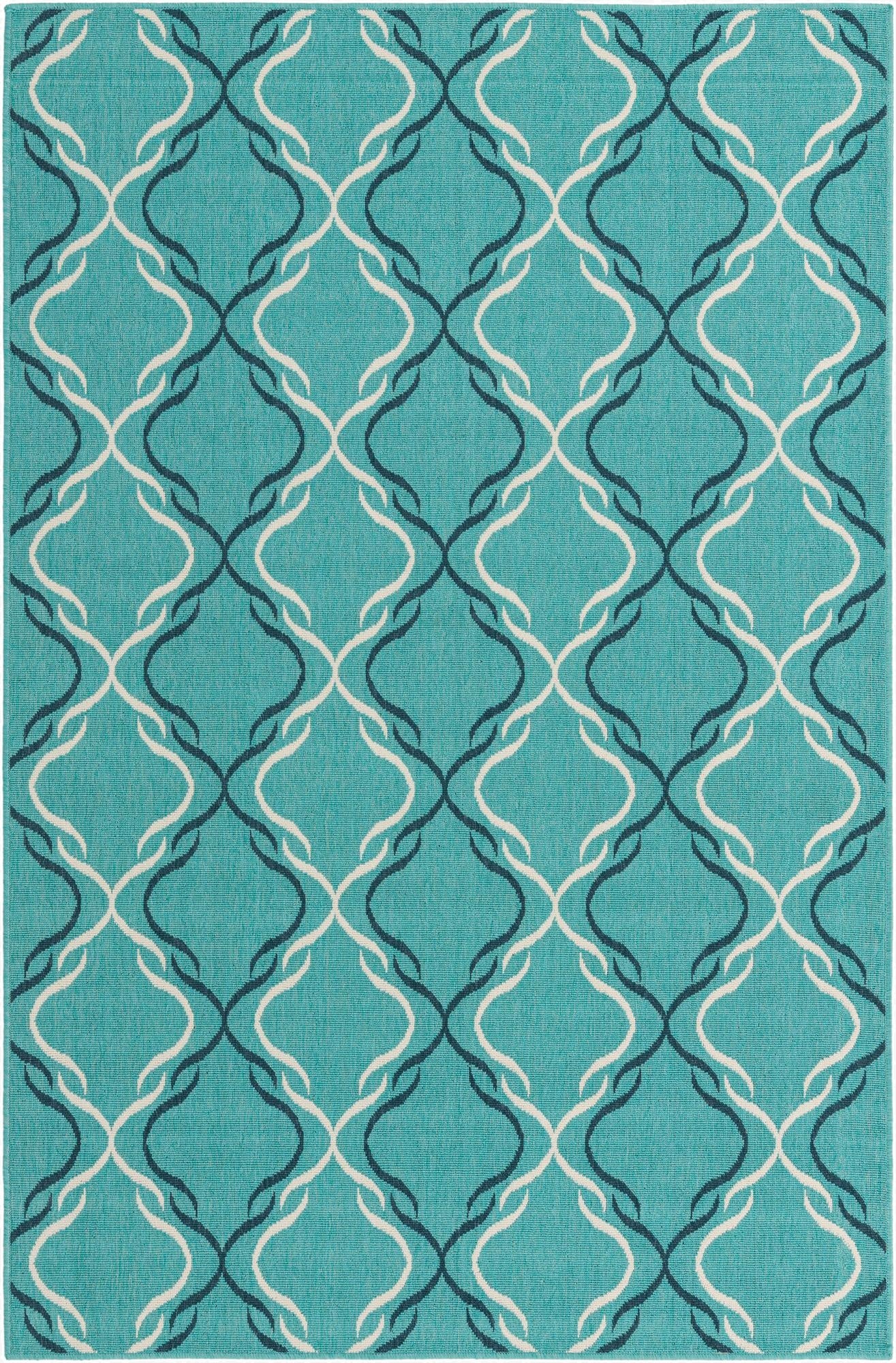 5' 3 x 8' Washable Lattice Indoor / Outdoor Rug