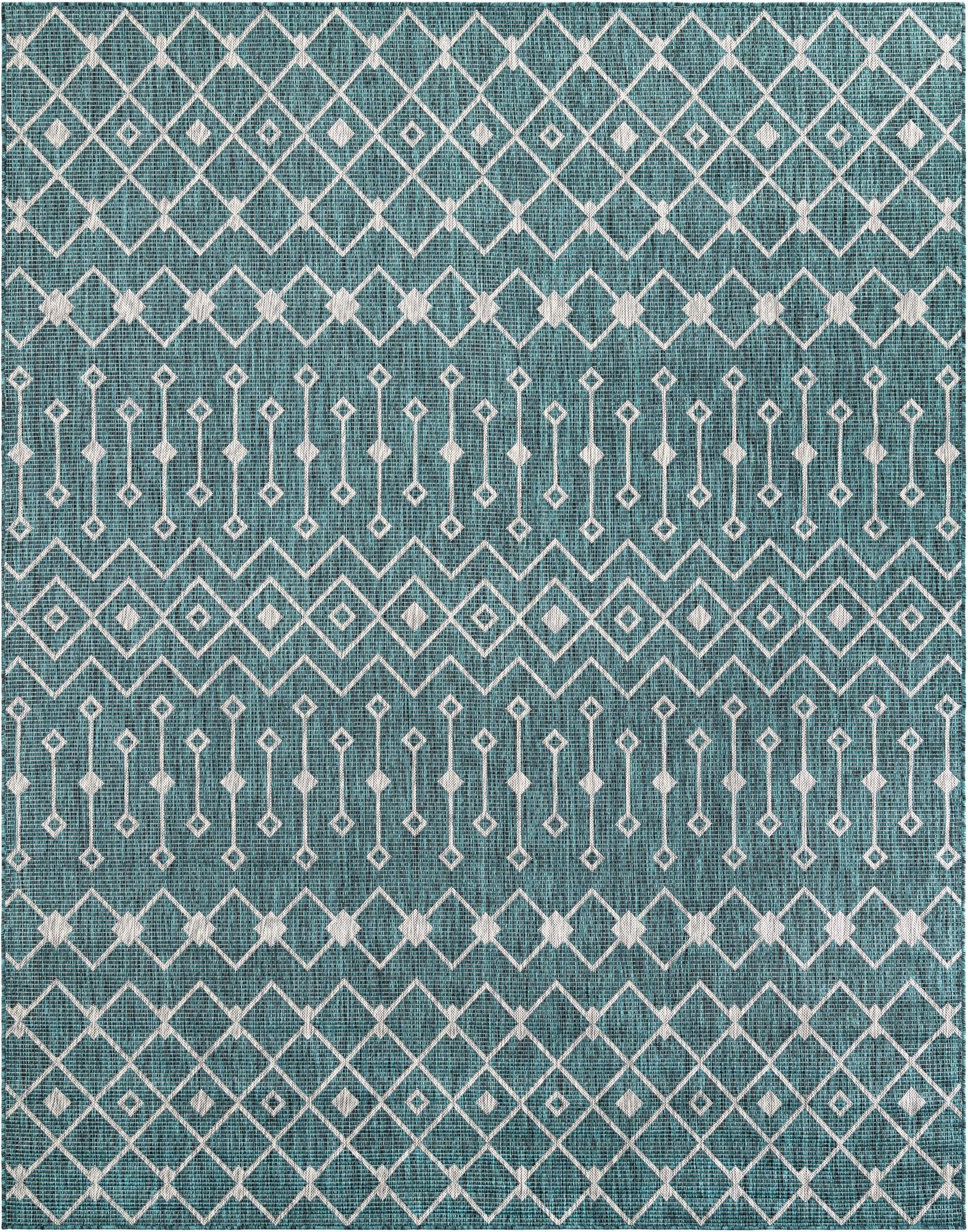 7' 10 x 10' Washable Lattice Indoor / Outdoor Rug