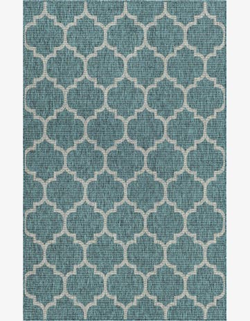5' 3 x 8' Easy-Clean Lattice Indoor / Outdoor Rug