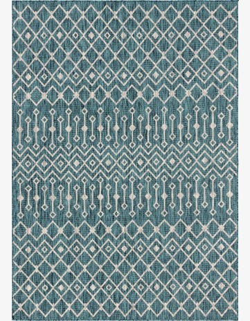 7' 10 x 11' Easy-Clean Lattice Indoor / Outdoor Rug