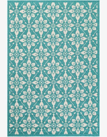 4' x 6' Easy-Clean Lattice Indoor / Outdoor Rug