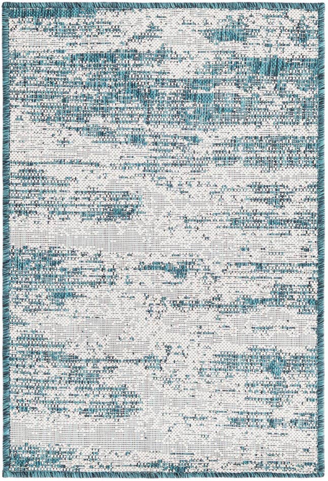 Detail image of 2' x 3' Easy-Clean Modern Indoor / Outdoor Rug