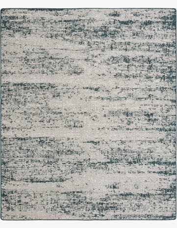 Teal Easy-Clean Modern Indoor / Outdoor Rug