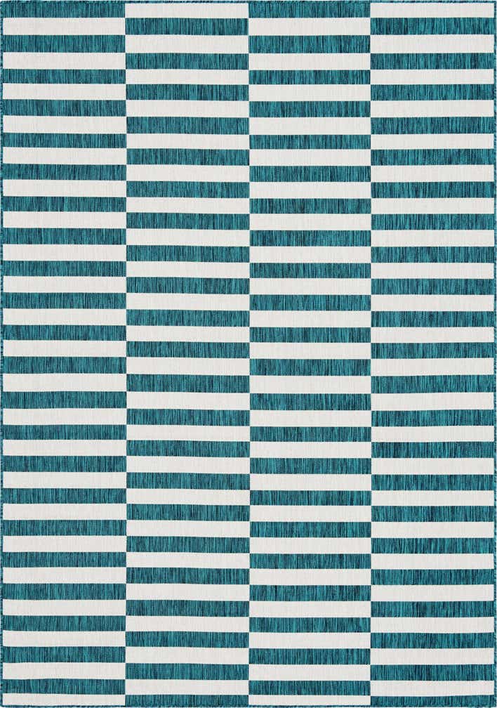 7' x 10' Easy-Clean Ribbon Indoor / Outdoor Rug