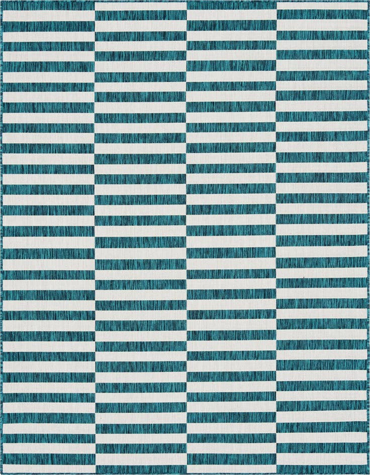 Detail image of 6' x 9' Easy-Clean Ribbon Indoor / Outdoor Rug