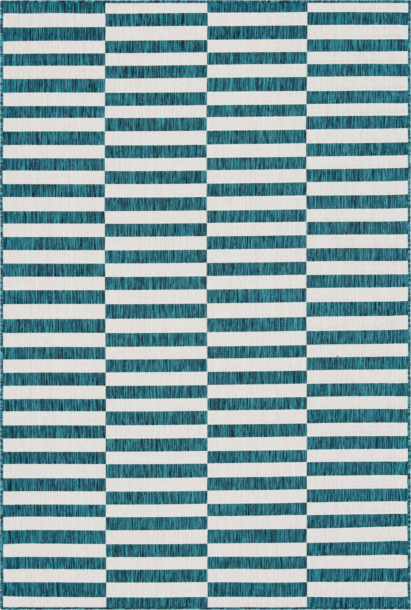 6' x 9' Easy-Clean Ribbon Indoor / Outdoor Rug
