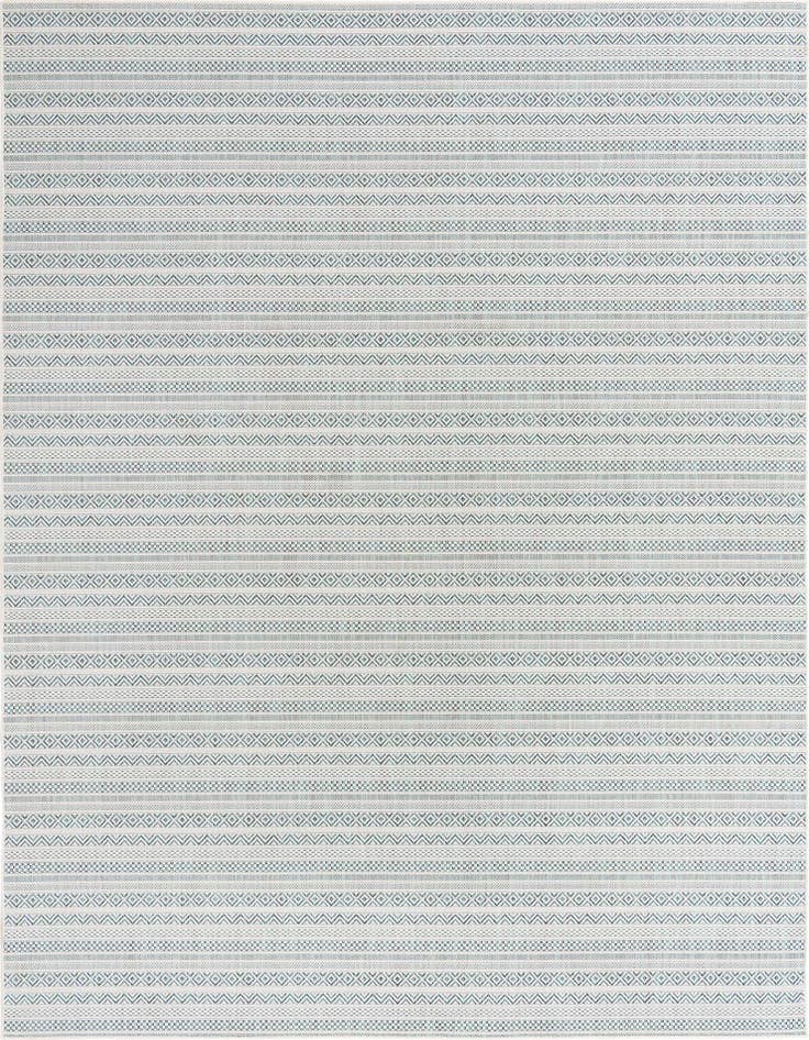 Detail image of 9' x 12' Easy-Clean Ribbon Indoor / Outdoor Rug