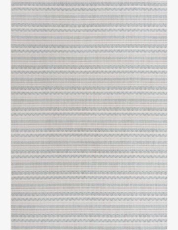 Teal Easy-Clean Ribbon Indoor / Outdoor Rug