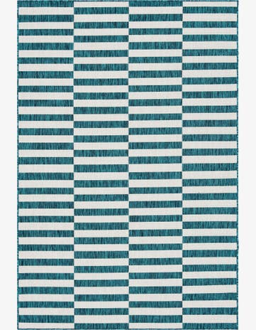 6' x 9' Easy-Clean Ribbon Indoor / Outdoor Rug