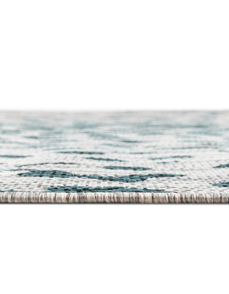 Detail image of Custom Teal Easy-Clean Safari Indoor / Outdoor Rug