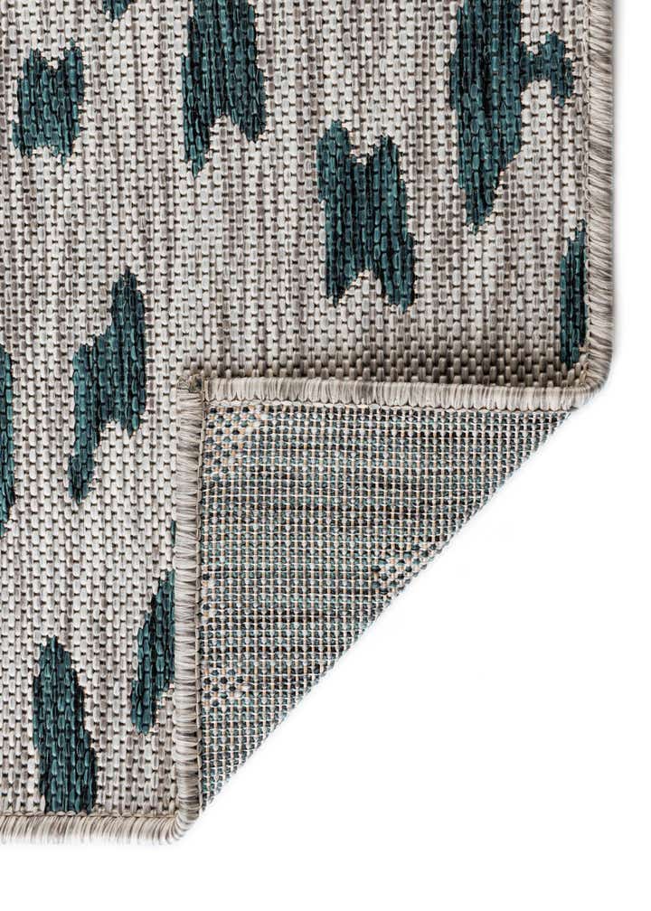 Custom Teal Easy-Clean Safari Indoor / Outdoor Rug