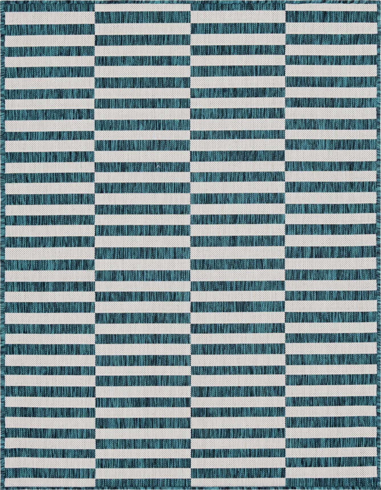 4' x 6' Easy-Clean Striped Indoor / Outdoor Rug