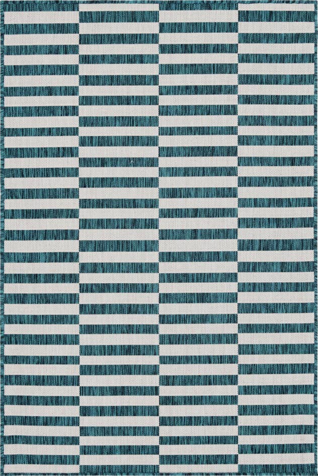Detail image of 4' x 6' Easy-Clean Striped Indoor / Outdoor Rug