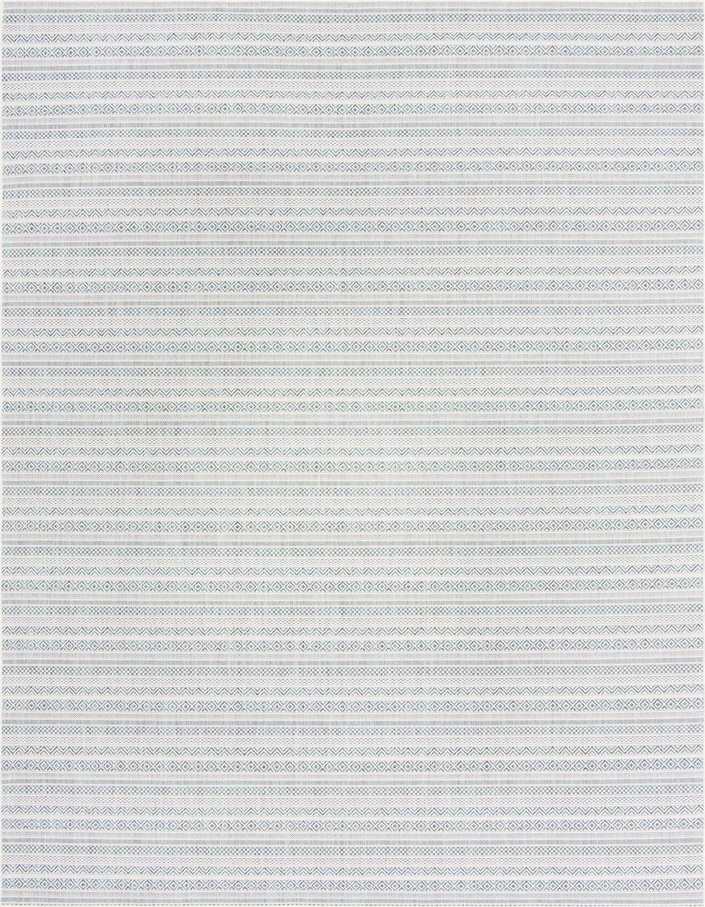 10' x 14' Easy-Clean Striped Indoor / Outdoor Rug