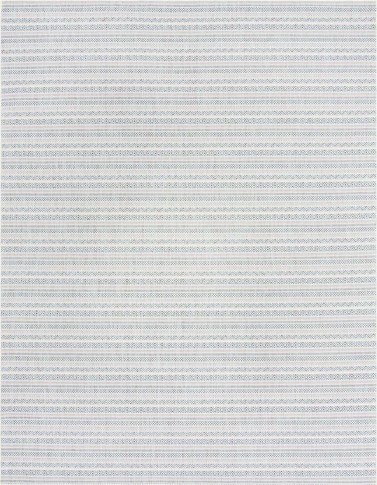 Detail image of 10' x 14' Easy-Clean Striped Indoor / Outdoor Rug