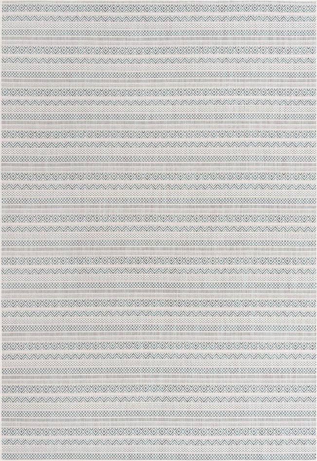 Detail image of 7' x 10' Easy-Clean Striped Indoor / Outdoor Rug