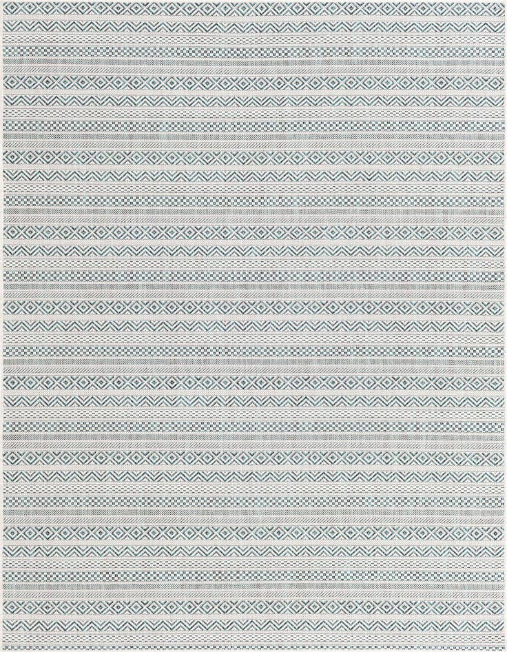 Detail image of 5' 3 x 8' Easy-Clean Striped Indoor / Outdoor Rug