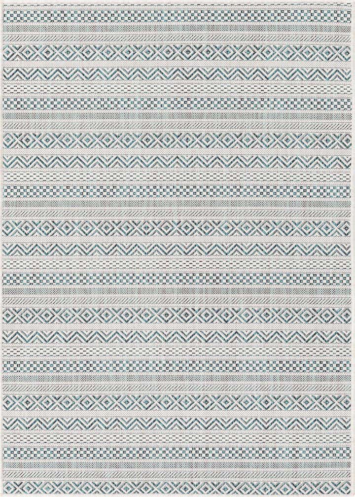 3' x 5' 3 Easy-Clean Striped Indoor / Outdoor Rug