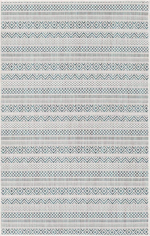 Detail image of 3' x 5' 3 Easy-Clean Striped Indoor / Outdoor Rug