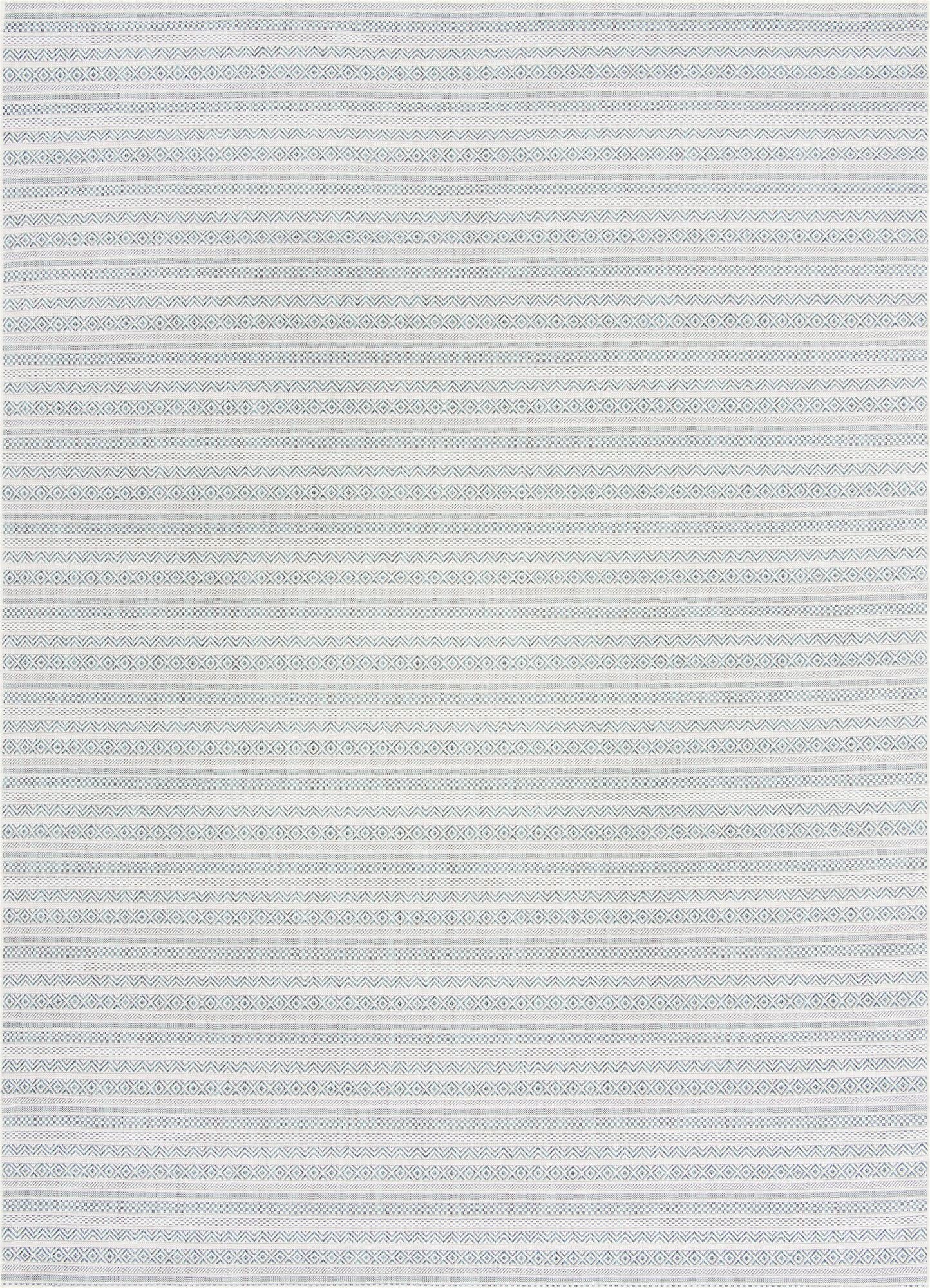 Primary image 10' x 14'  Washable Striped Indoor / Outdoor Rug