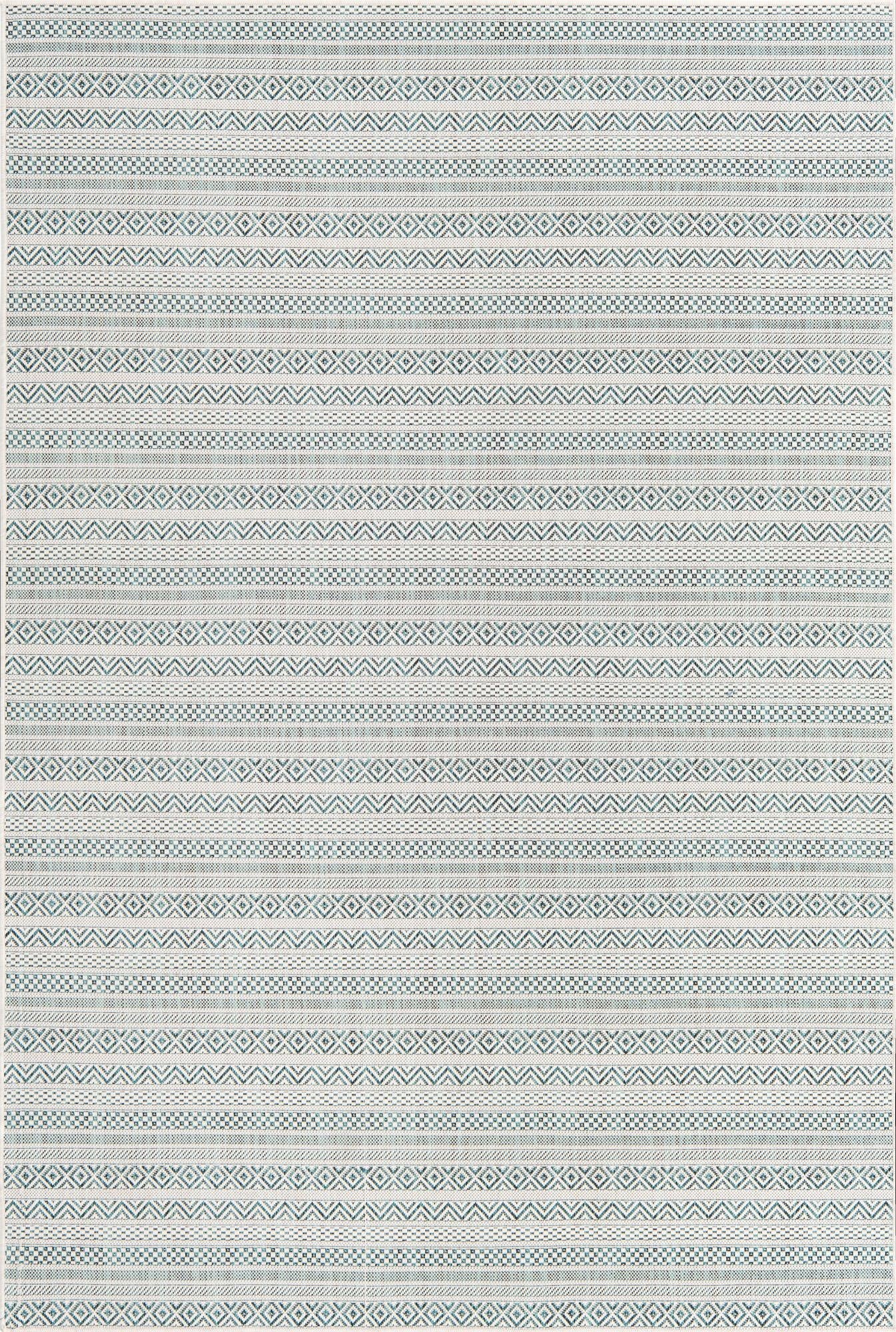 Primary image 6' x 9'  Washable Striped Indoor / Outdoor Rug